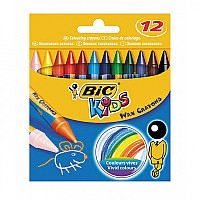 Восъчни пастели BIC Kids Wax Crayons 12 цвята
