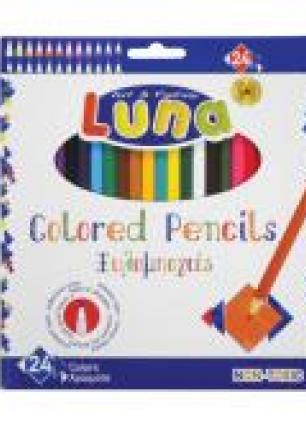 Моливи 24 цвята, 17.5 см, Luna