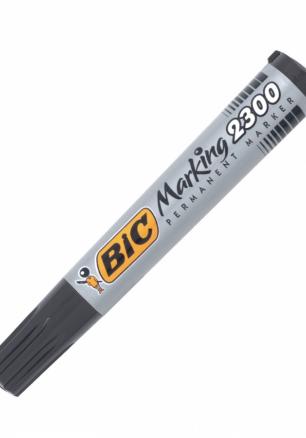 Перманентен маркер BIC MARKING™ 2300 скосен връх, черен