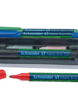 К-кт за бяла дъска - маркери Maxx Eco 110 4 цв.+гъба и пълнители
