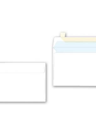 Плик DL, ляв проз., 110х220, бял с лента, 80 г/м2, FSC