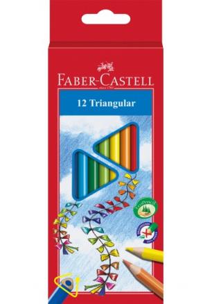 triangular 12 цвята моливи + острилка 