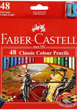 Цветни моливи 48 цвята "Замък" + острилка