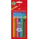 Цветни моливи 12 цвята Faber-Castell Colour GRIP акварелни + флумастери 2 цвята