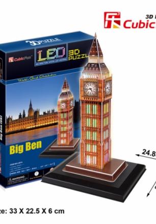 Cubic Fun Пъзел 3D Big Ben(U.K.) 28ч. LED base