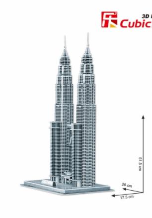 Cubic Fun Пъзел 3D Petronas Towers 88ч.