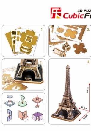 Cubic Fun Пъзел 3D Eiffel Tower 82ч
