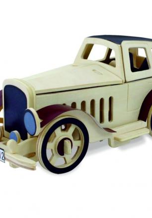 3D Дървен пъзел "Класически автомобил"