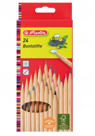 Herlitz - Цветни моливи Natur - 24 цвята