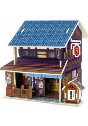 Дървен 3D пъзел "Японски магазин"