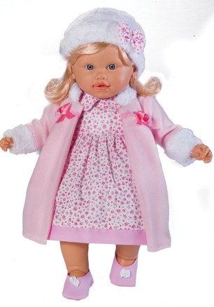 Кукла с палто и шапка BABY PINK