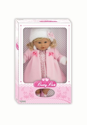 Кукла с палто и шапка BABY PINK