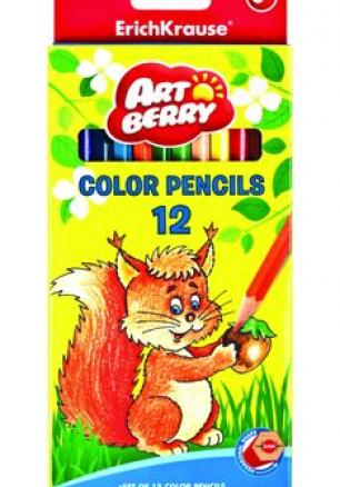 Цветни моливи Erich Krause 12 цвята шестоъгълни