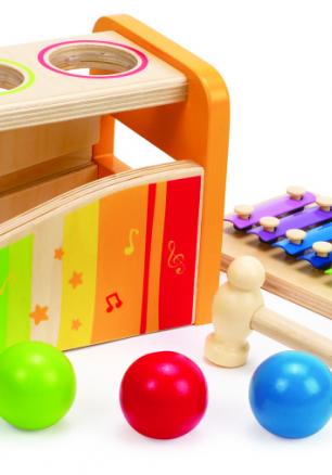 Комплект лира, ксилофон и разноцветни топки