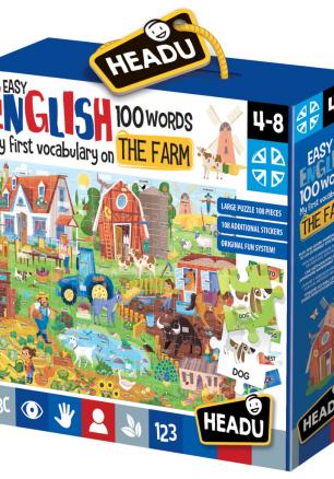 Първи 100 английски думи – Двустранен пъзел Ферма
