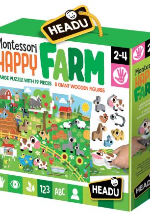Веселата ферма – пъзел 19 части – Монтесори