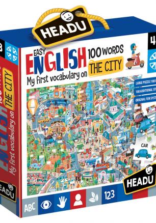 Първи 100 английски думи – Двустранен пъзел Град