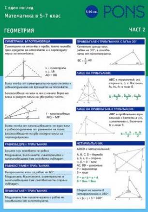 Математика с един поглед - Геометрия  в 5-7 клас (първа част)