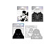 Лепящи листчета Coolpack Disney 100 Black, асортимент