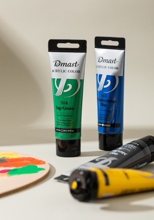 Акрилна боя Deli Dmast EC330-EG, в тубичка 75 мл, 502 emerald green