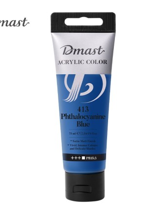 Акрилна боя Deli Dmast EC330-PB, в тубичка 75 мл, 413 phtalocyanine blue