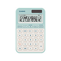Калкулатор CASIO COLORFUL MS-20YC-LG, настолен, 12 dgt, 154.5x101x18 мм, светло зелен