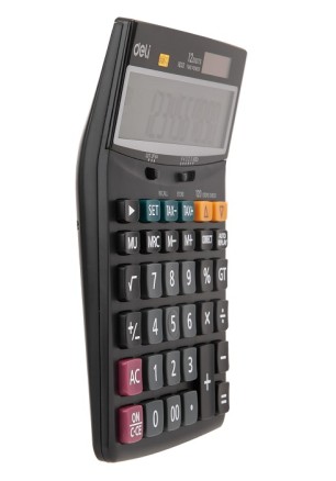 Калкулатор Deli Core E1630, настолен,12 dgt, 198х146х40 мм, черен