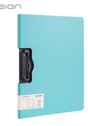 Клипборд с капак NuSign E5011, A4, хоризонтален, Foam PP, светлосин