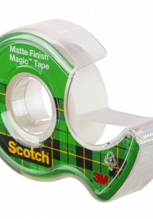 Матово тиксо Scotch Magic 8-1975, 19 мм х 7.5 м, с диспенсър