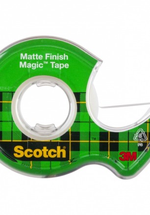Матово тиксо Scotch Magic 8-1975, 19 мм х 7.5 м, с диспенсър