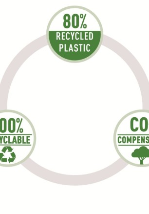 Папка с 5 отделения LEITZ Recycle, A4, рециклиран РР, червена