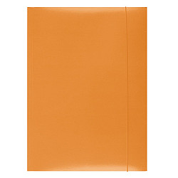 Папка с ластик и 3 капака OFFICE PRODUCTS, A4, картон 300 г с UV лак, оранжева