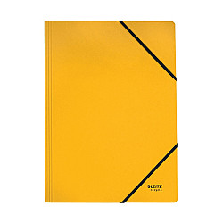 Папка с ластик LEITZ Recycle, A4, рециклиран картон 430 г, жълта