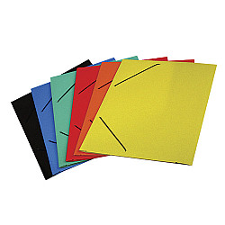 Папка с ластик RedH, A4, картон 350 г с UV лак, синя