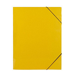 Папка с ластик RedH, A4, картон 350 г с UV лак, жълта
