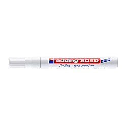 Перманентен маркер за автомобилни гуми edding 8050, объл връх 2-4 мм, бял