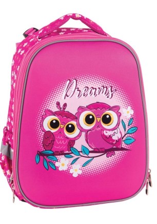 Ученическа раница PULSE Anatomic Cube Pink Owl, 2 отделения