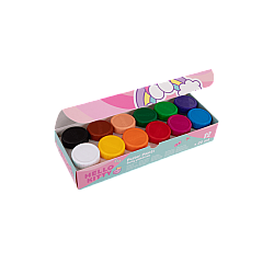 Темперни бои в бурканчета 12 цвята Colorino Hello Kitty Pastel