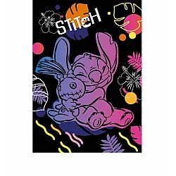 Тетрадка A4 60 листа, малки квадратчета Stitch Black