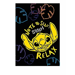 Тетрадка A4 60 листа, широк ред -  Stitch Black - Relax