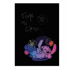 Тетрадка A4 60 листа, широк ред - Stitch Black - Time to Chill