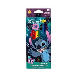 Триъгълни цветни моливи 12 цв. Stitch