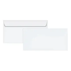 Плик DL, 110х220, бял с лента, 80 г/м2