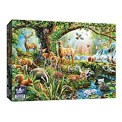 Пъзел Black Sea Puzzles от 1000 части - Горски създания, Ейдриан Честърман
