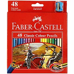 Цветни моливи 48 цвята "Замък" + острилка