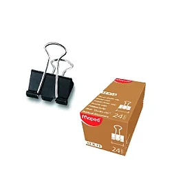 ЩИПКА MAPED черна 24 mm кут. 12 бр