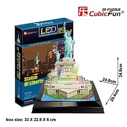 Cubic Fun Пъзел 3D Statue of Liberty 37ч. LED base