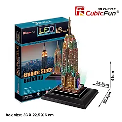 Cubic Fun Пъзел 3D Empire State Building (U.S.A) 38ч. LED base