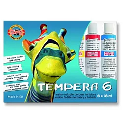 Комплект темперни Бои "Жираф" 6 цвята/кутия
