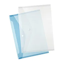 ПАПКА С КОПЧЕ А4,translucent синя
